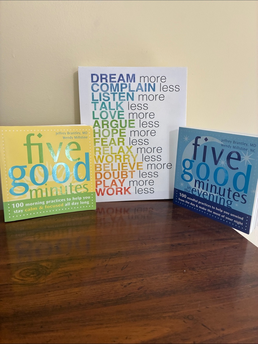 Five Good Minutes in the Morning and Evening Books & Plaque